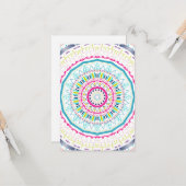 Carte Art de mandala coloré vibrant (Devant/Arrière en situation)