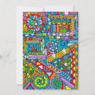 Carte Art de motif peint à la main et numériquement 53