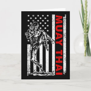 Carte Art de Muay Thai drôle pour hommes femmes enfants