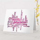 Carte Art de nuage de conscience de cancer du sein (Fleur jaune)