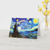 Carte Art de nuit Van Gogh Starry (Fleur jaune)