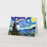 Carte Art de nuit Van Gogh Starry<br><div class="desc">Starry Night,  art de Vincent van Gogh.</div>