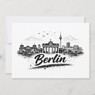 Carte Art de paysage urbain minimaliste de Berlin Allema