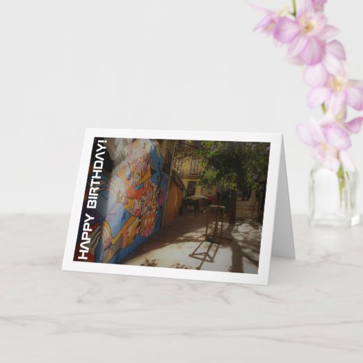 Carte Art de rue valencien, Espagne (Orchidée)