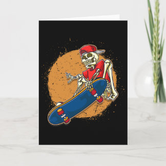 Carte Art de skateboard cool squelette skateboard kickfl