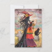 Carte Art de sorcière Halloween Witch Way (Devant)