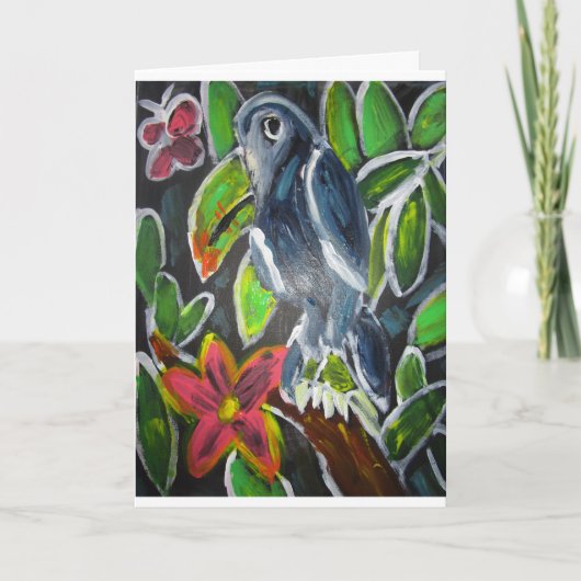 Carte Art de toucan de forêt tropicale (Devant)