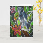Carte Art de toucan de forêt tropicale (Fleur jaune)