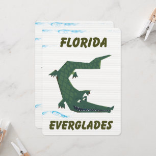 Carte Art de vacances Alligator des Everglades de Florid
