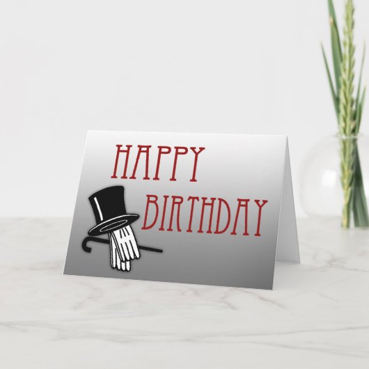 Carte Art Déco Anniversaire (Devant)
