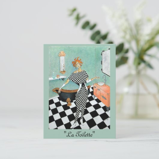 Carte Art Déco (Art Deco Style Card) : Orig. Art/F (Debout devant)