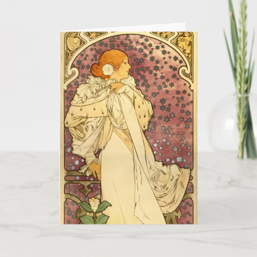 Carte Art déco d'Alphonse Mucha (Devant)