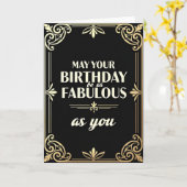 Carte Art Déco en Or Fabuleuse (Fleur jaune)