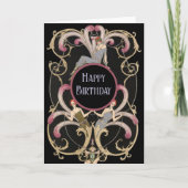 Carte Art déco festif d'anniversaire (Devant)