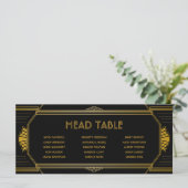Carte Art Déco Gatsby Mariage Head Table (Debout devant)