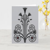 Carte Art Déco Lotus (égyptien) (Fleur jaune)