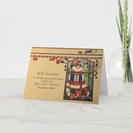 Carte Art Déco Saint Valentin (Devant)