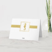 Carte Art Déco Wave Gold Parties scintillant Seahorse An (Dos)
