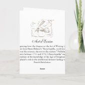 Carte Art d'Ecrire Art de l'écriture Encyclopédie Didero (Dos)