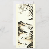 Carte Art d'encre de paysage japonais No3 (Dos)