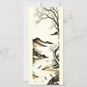 Carte Art d'encre de paysage japonais No3 (Devant)