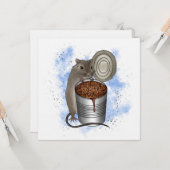 Carte Art des haricots de rat et de pain (Devant/Arrière en situation)