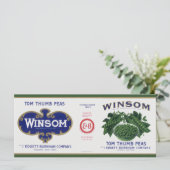 Carte Art d'étiquette de conserve de légumes anciens, Wi (Debout devant)