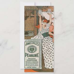 Carte Art d'étiquette de produit vintage Pearline Modern