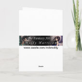 Carte Art d'Halloween magique sorcière et chat d'automne (Dos)