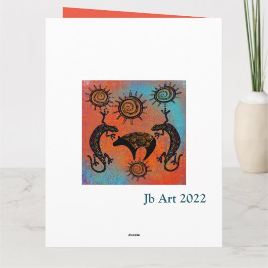 CARTE ART D'OURS LÉZARD SUD-OUEST (Dos)