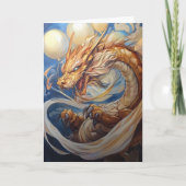 Carte Art Dragon avec ballons d'anniversaire (Devant)