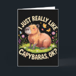 Carte Art drôle de capybara pour hommes femmes enfants c<br><div class="desc">Art drôle de capybara pour hommes femmes enfants capy rongeur capybara</div>