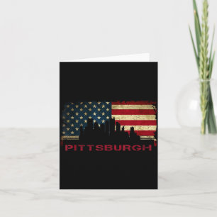 Carte art du ciel de Pittsburgh ville drapeau usa ville