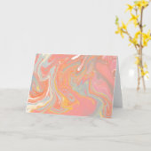 Carte Art du marbre (Fleur jaune)