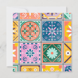 Carte Art du mur de carreaux marocain | Zellij bleu et j