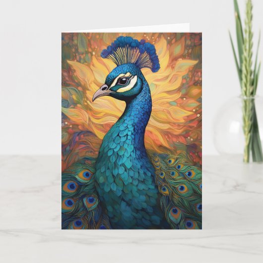 Carte Art du paon (Devant)