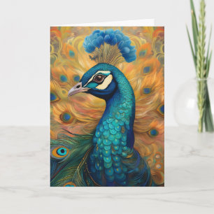 Carte Art du paon