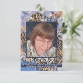 Carte Art du tournesol bleu et or | Photo | Devis (Debout devant)