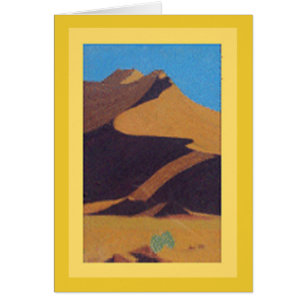 Carte : Art dunaire de désert en pastel/arrière