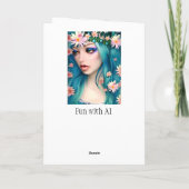 Carte Art éthéré | Belle Fée | Penser à vous (Dos)