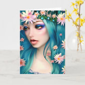 Carte Art éthéré | Belle Fée | Penser à vous (Fleur jaune)