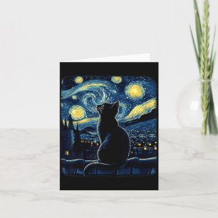 Carte Art étoilé Halloween Nuit Art Peinture Noir