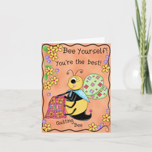 Carte Art fantaisie de l'abeille de miel d'abeille (Devant)