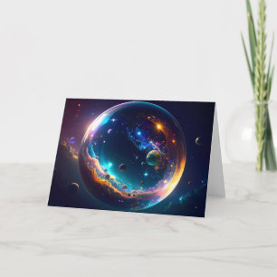 Carte Art Fantastique de la Galaxie de la Bulle Cosmique