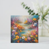Carte Art Floral Abstrait (Debout devant)