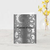 Carte Art Fractal Argent De Vous (Fleur jaune)