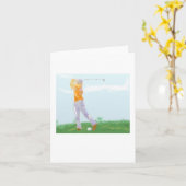 Carte Art Golfer (Fleur jaune)