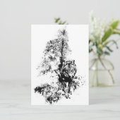 Carte Art graphique Loup gris faune nature animale (Debout devant)
