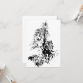 Carte Art graphique Loup gris faune nature animale (Devant/Arrière en situation)