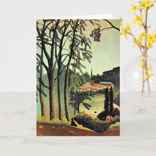 Carte Art Henri Rousseau, Vue sur Saint Cloud (Fleur jaune)